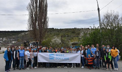 Реку Чурук-Су расчистили от мусора участники субботника «Вода России»