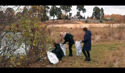Берег Святого озера в Нижегородской области очистили от мусора