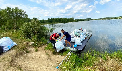 252 мешка мусора убрано с берегов озера ТЭЦ-2 в Смоленске