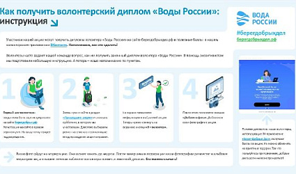 Как получить волонтерский диплом «Воды России»: инструкция