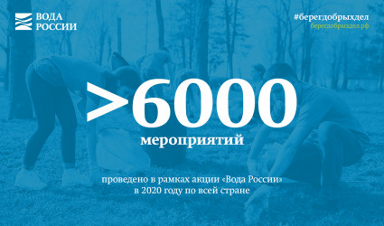 6000 мероприятий проведено в рамках акции «Вода России» в 2020 году по всей стране