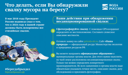 Что делать, если Вы обнаружили свалку мусора на берегу?